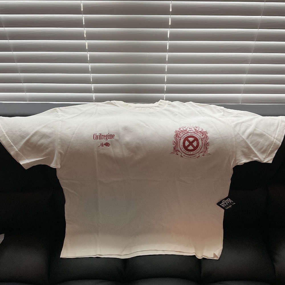 Civil Regime X-Men Institute American Classic Oversized Tee In Butter Size Large